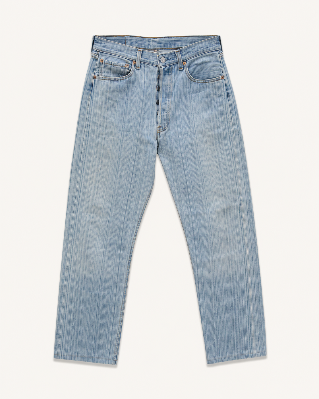 Vintage Levi's 501 | Stripy Light Wash | W33 L36